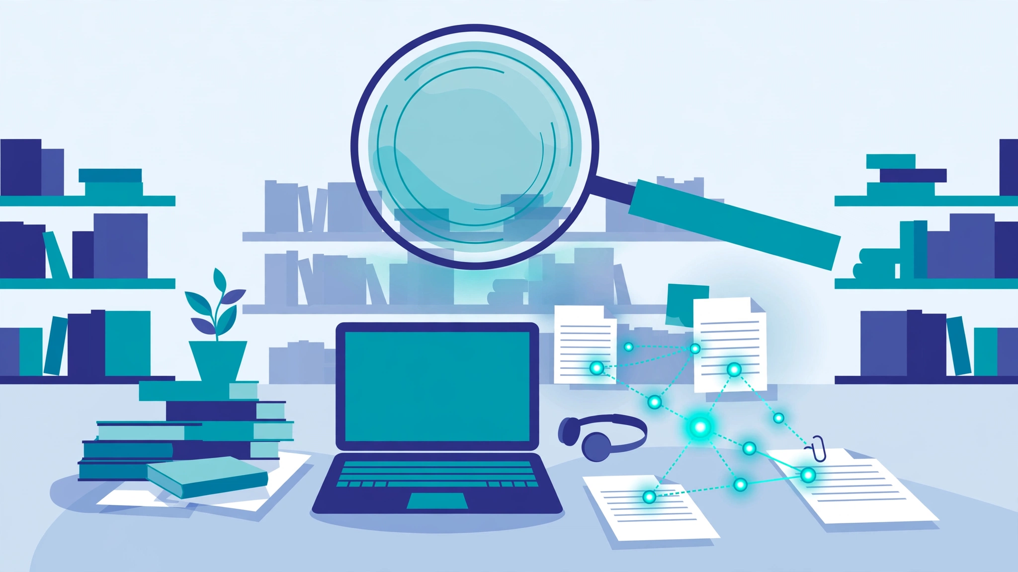 Magnifying glass over university library research showing how to find .edu link opportunities