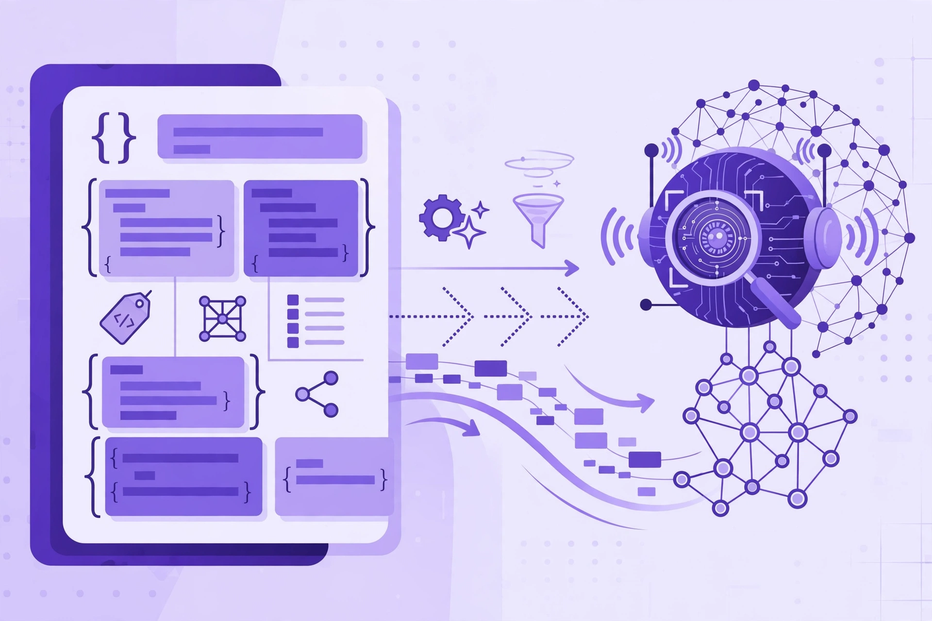 Content optimization for AI search showing structured data and schema markup