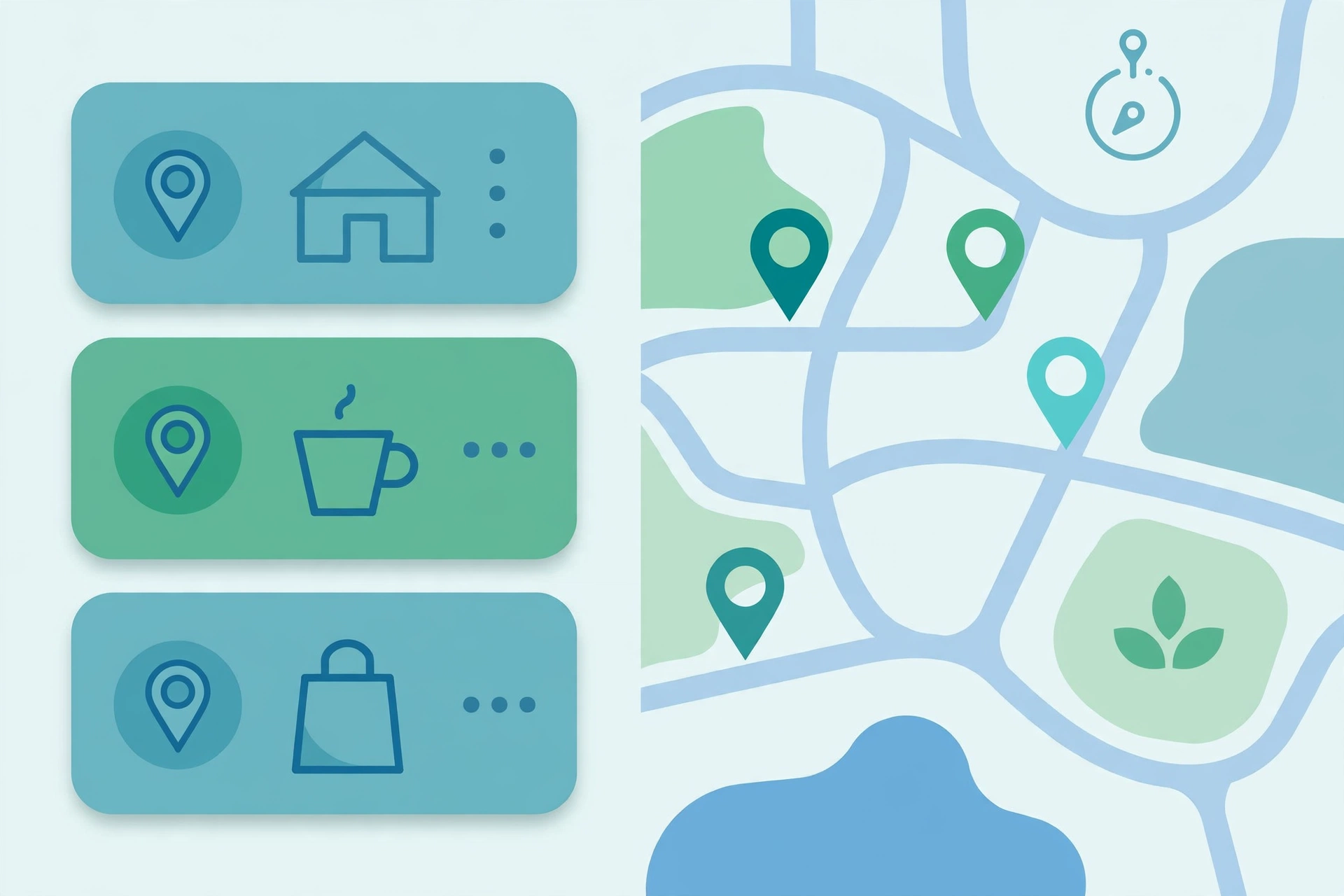 Google local map pack with business listings