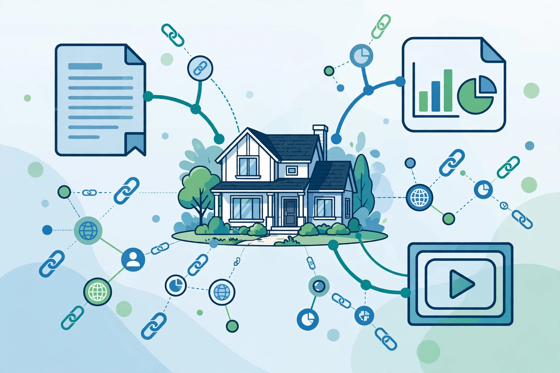 Real estate content marketing attracting backlinks through valuable content