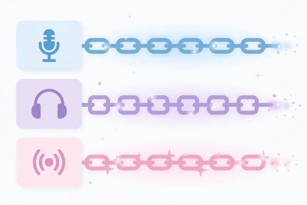 Three types of podcast backlinks